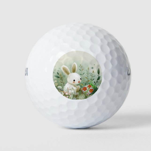 BABY BUNNY AND EASTER EGG GOLF BALLS (Front)
