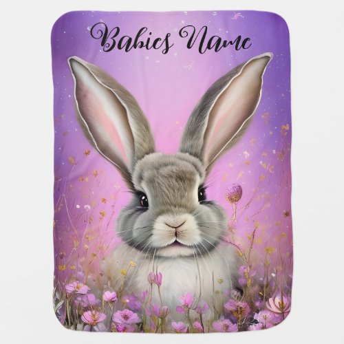 Baby Bunny Baby Blanket Editable