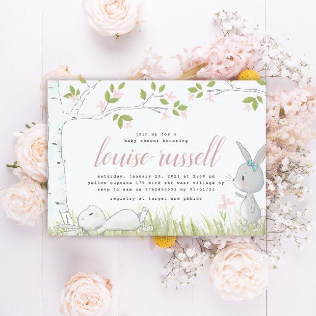 baby bunny baby shower invitation (Creator Uploaded)