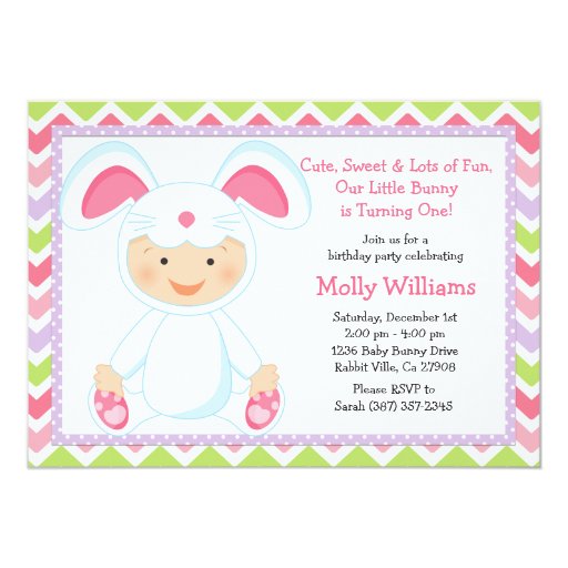 Bunny Birthday Party Invitations 3