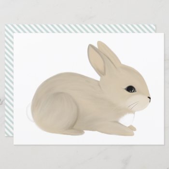 Baby Bunny  Cut Out Invitation by Whimzy_Designs at Zazzle