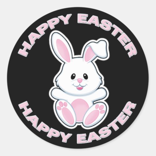 Baby Bunny Easter Classic Round Sticker