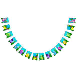 Baby Bunny Easter HAPPY EASTER Bunting Flags