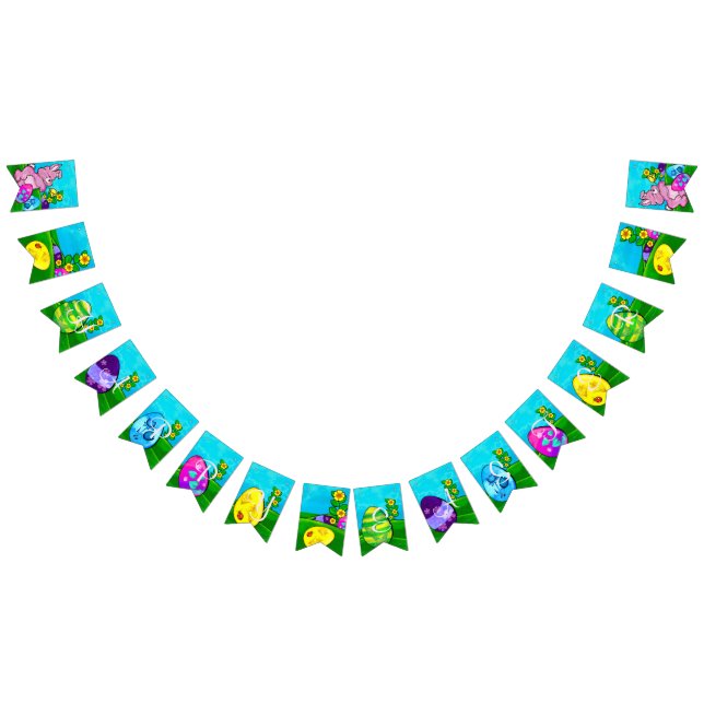 Baby Bunny Easter HAPPY EASTER Bunting Flags (All)