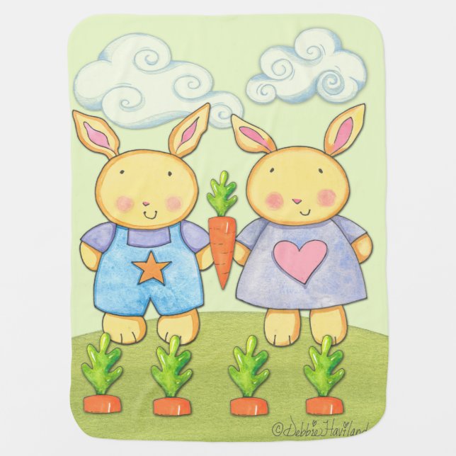 Baby Bunny Fleece blanket (Front)