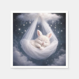 Baby Bunny Hanging from a Tulle Hammock Napkins