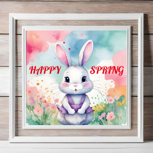 Baby Bunny in Spring  Poster