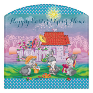 Baby Bunny little Door Sign