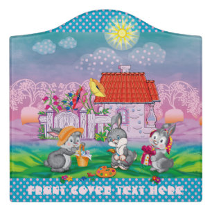 Baby Bunny little Door Sign
