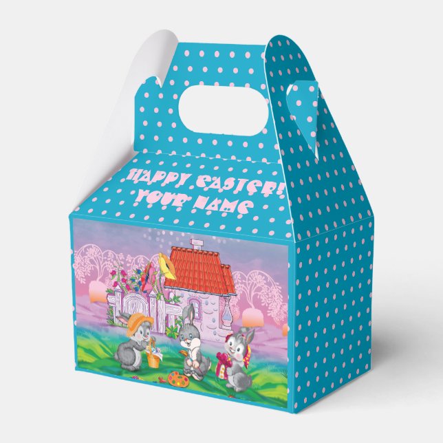Baby Bunny little  Favor Boxes (Front Side)