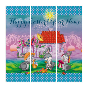 Baby Bunny little Triptych