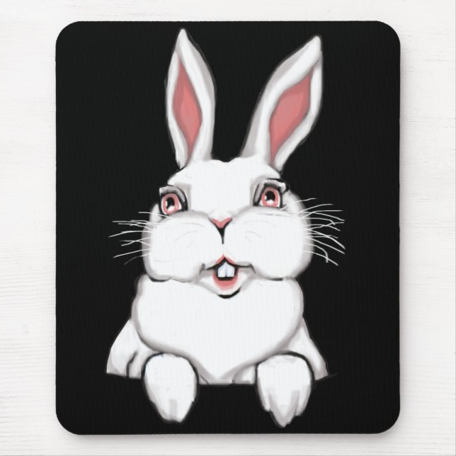 Baby Bunny Mousepad Festive Bunny Decorations (Front)