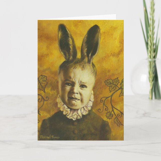 Baby Bunny Mutant Greetings Card (Front)