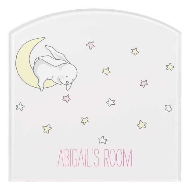 Baby Bunny on the Moon - Personalized Kids