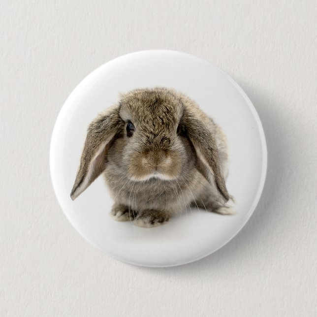 Baby Bunny Pinback Button (Front)
