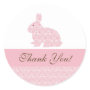 Baby Bunny Rabbit Baby Shower Sticker Thank You | Zazzle