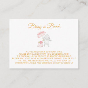 *~* Baby Bunny Rabbit Boots Umbrella Bring a Book Enclosure Card