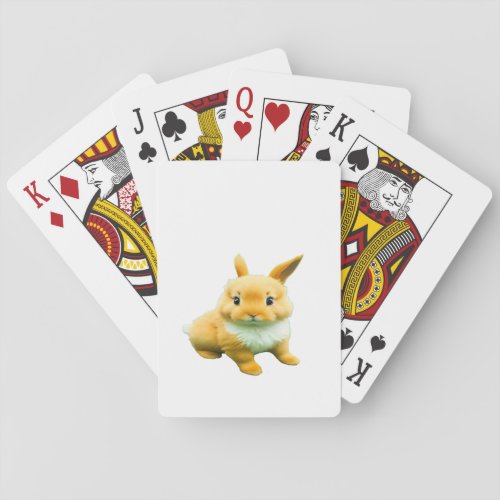 Baby Bunny Rabbit Jumping Jax Poker Cards