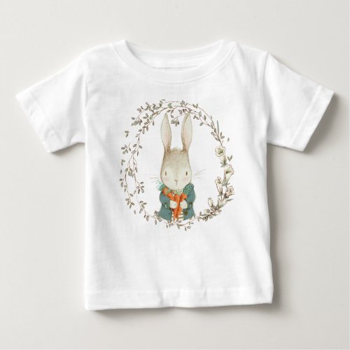 Baby Bunny Rabbit With Carrots Baby T_Shirt