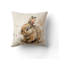 Baby Bunny Throw Pillow