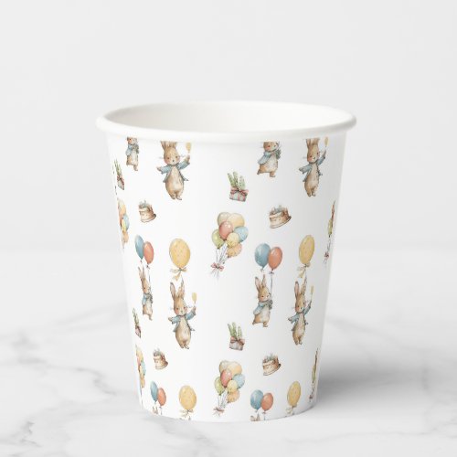 Baby Bunny with Balloons Paper Cups
