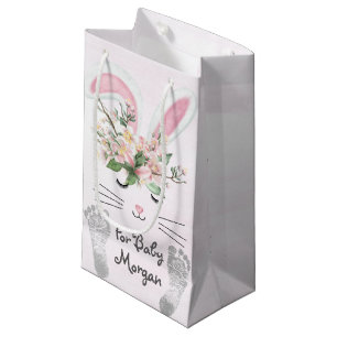 Baby Bunny with Flowers Small Gift Bag