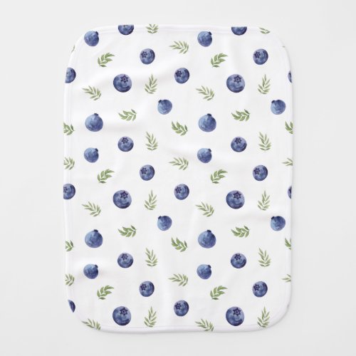 Baby burb cloth with blueberries