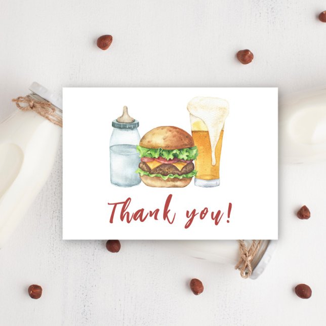 Baby, Burgers and Beers Baby shower Thank you (Creator Uploaded)