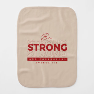 Baby Burp Cloth featuring: Bible verse Joshua 1:9