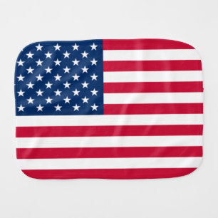 Baby Burp Cloth with American Flag