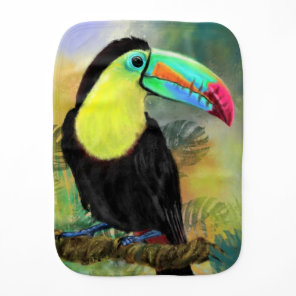 Baby Burp Cloth with Toucan