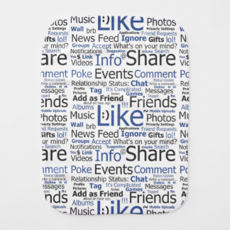 Baby Burp Rag Cloth Facebook Like Word Collage