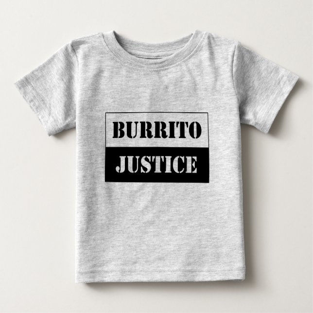 baby burrito justice (black on light background) T-Shirt (Front)