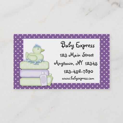 Customizable Baby Business Card