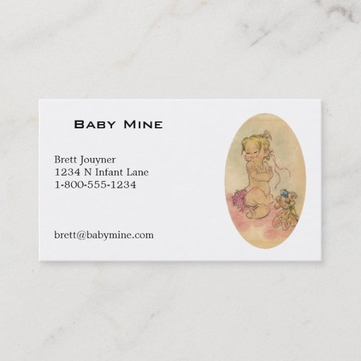 Customizable Baby Business Card