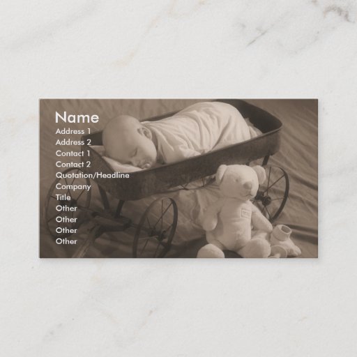 Customizable Baby Business or Announcement Business Card Templates