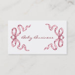 Baby Business Pink Bows Business Cards at Zazzle