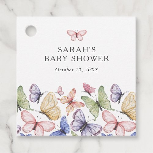 Baby Butterfly Favor Tags
