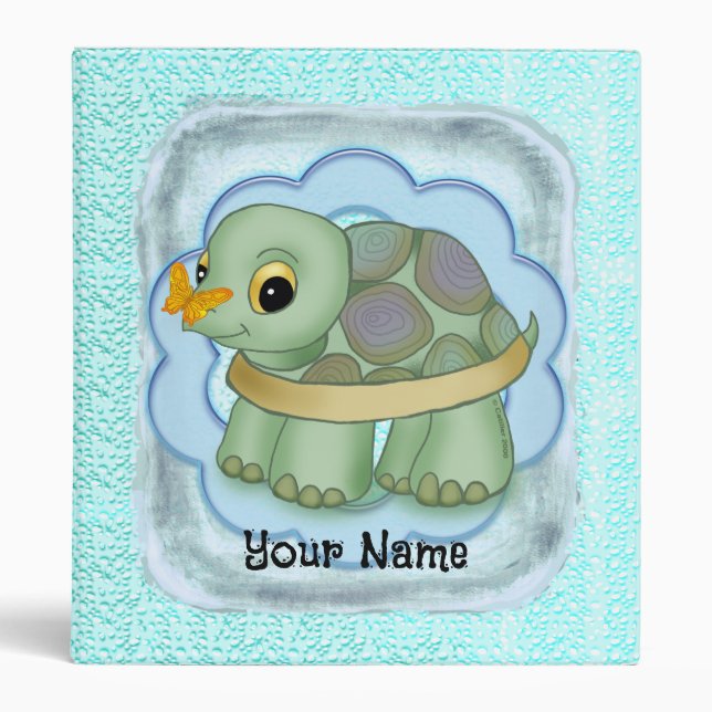 Baby Butterfly Turtle  binder (Front)