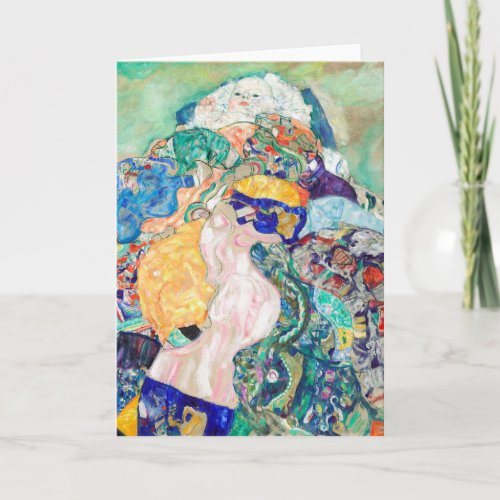 Baby by Gustav Klimt Painting Artwork Card