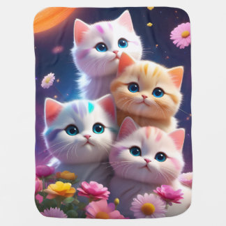 Baby cake with kittens blanket