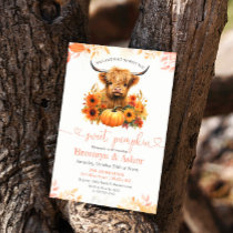 Baby Calf Cow Pumpkin Baby Shower Invitation