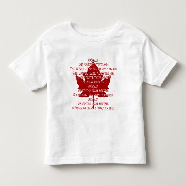 Baby Canada Anthem T-shirt Souvenir Canada Tee (Front)