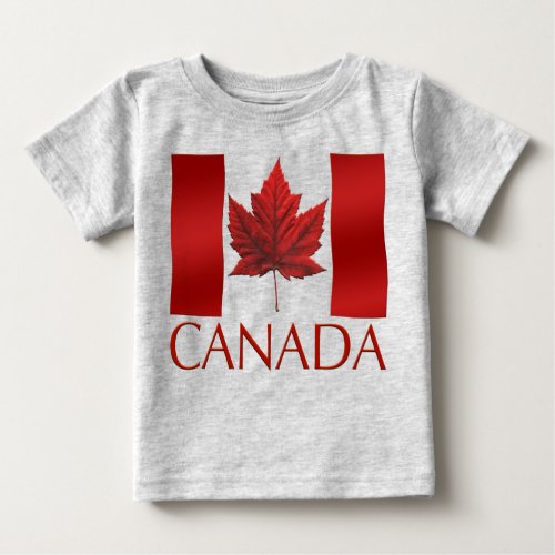 Baby Canada Flag Souvenir Organic One_Piece Baby T_Shirt