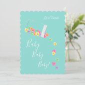 BABY Candy Hearts Baby Shower Sprinkle Invitation (Standing Front)