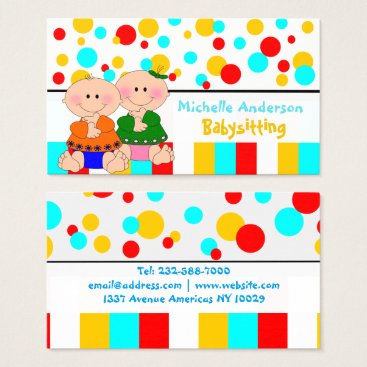 Baby care & shop business card Baby care & shop business card