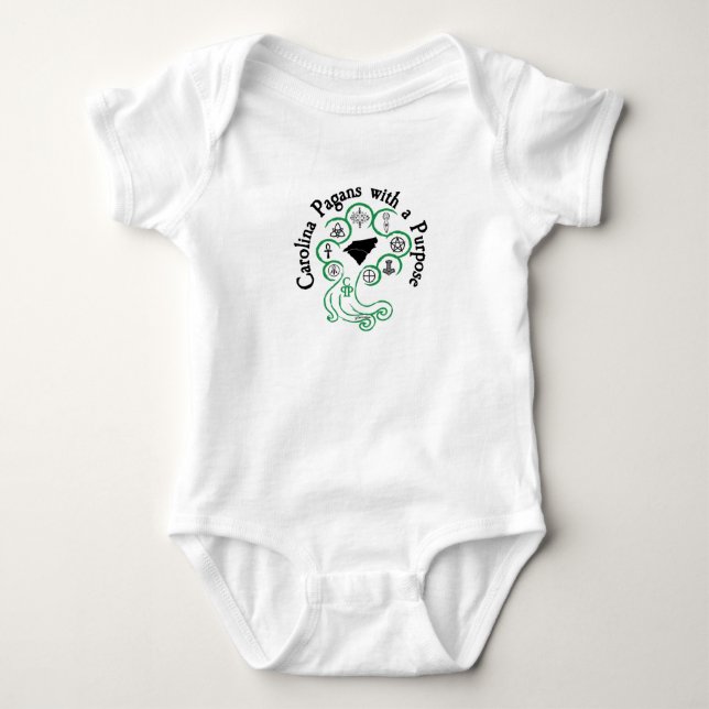 Baby, Carolina Pagans with a Purpose Logo Baby Bodysuit (Front)