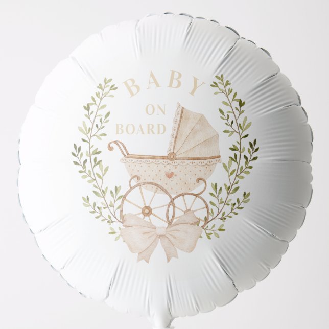 Baby Carriage | Baby on Board Balloon (Front)
