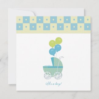 Baby Carriage Baby Shower Invitations