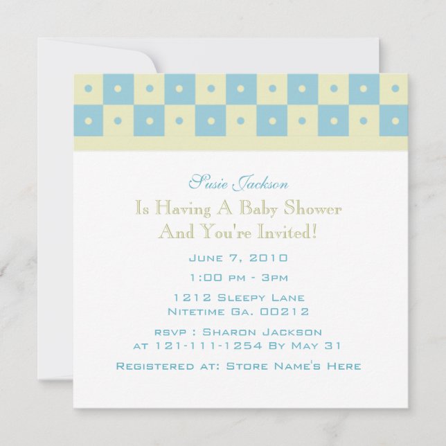 Baby Carriage Baby Shower Invitations (Front)